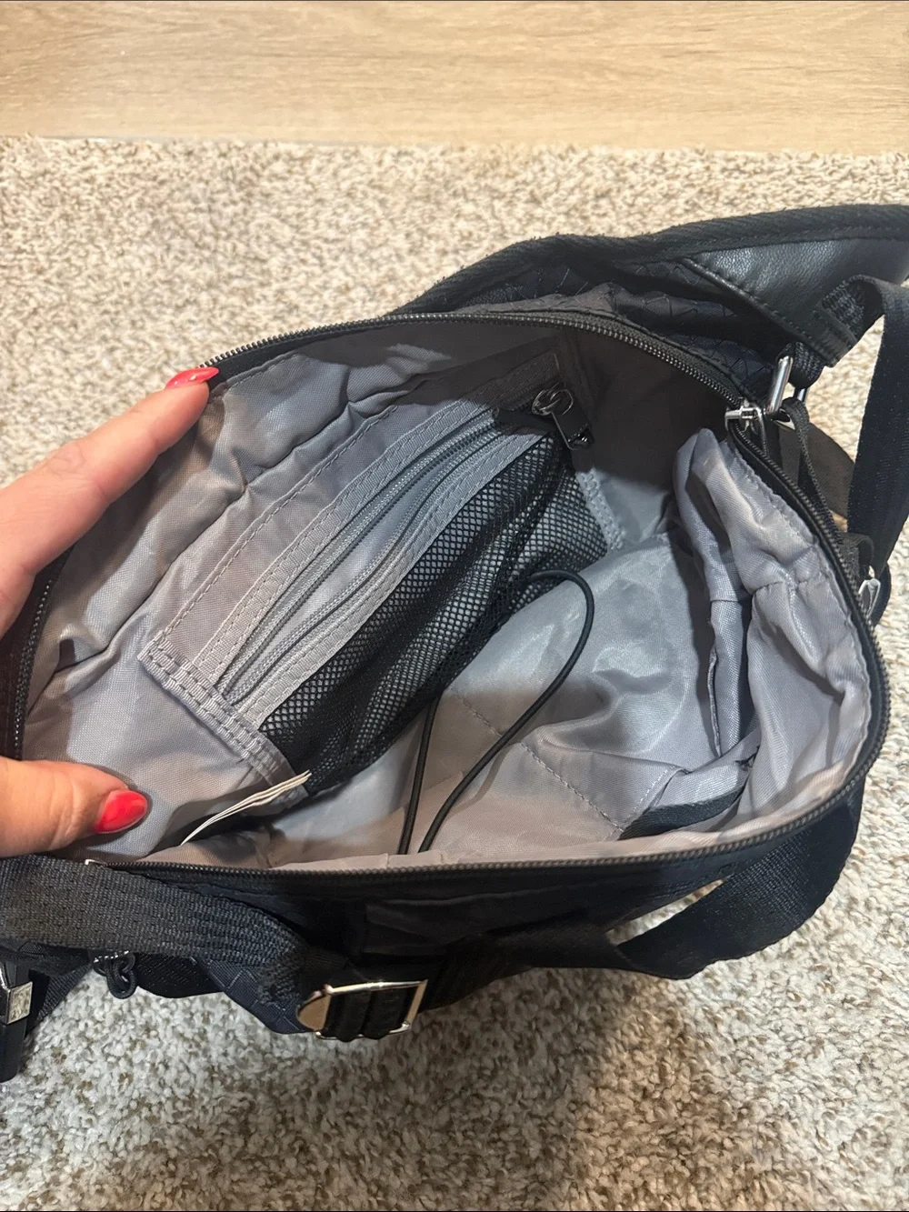 Athleta Black Crossbody Sling Bag